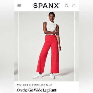 NWT- SPANX On-the-Go Wide Leg Pant
True Red / Regular / S
